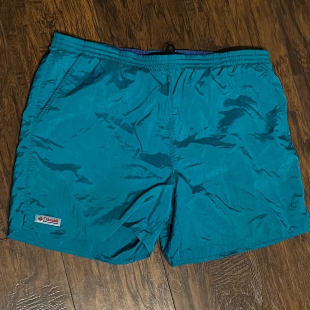 Vintage Columbia Teal Swim Trunks